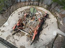 The Northern Producer Floating Platform after the blasting.