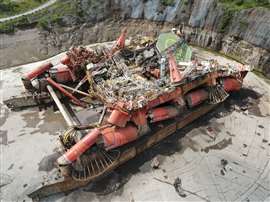 The Northern Producer Floating Platform after the blasting.
