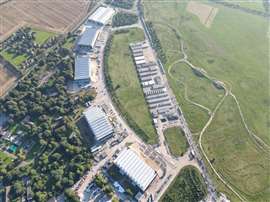 Aerial view of Reds10's factory in East Yorkshire