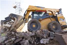 One of Caterpillar's new skid steer loaders